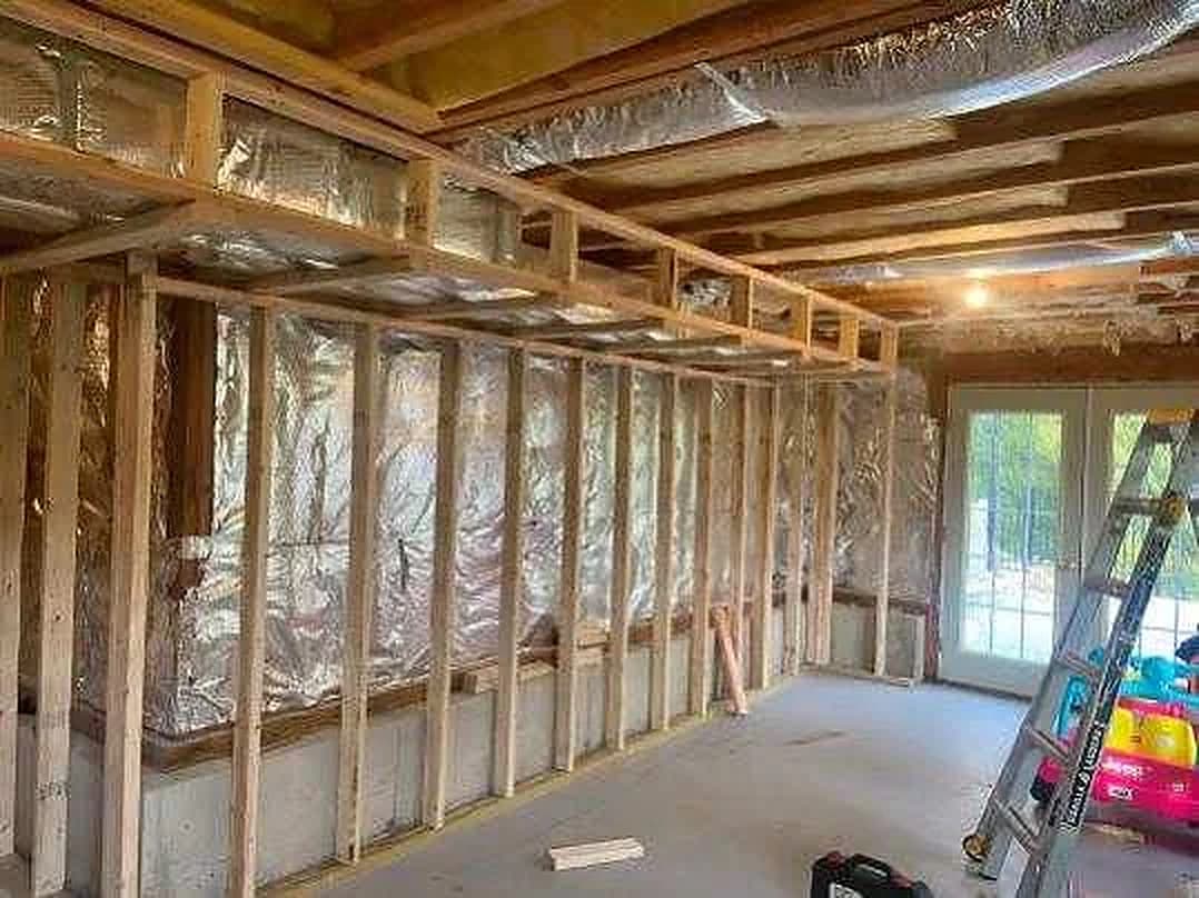 Basement framed and insulated, ready for drywall